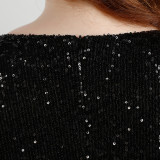 Spring and Summer Long Sequin Plus-Size Formal Party Evening Dress