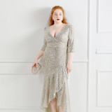 Spring and Summer Long Sequin Plus-Size Formal Party Evening Dress