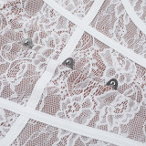 Off Shoulder Lace Patchwork Slim Waist Short Chic Holidays Dress