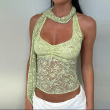 Summer Sexy Low Back Halter Neck Vest Top