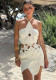 Fashion Halter Neck Asymmetric Hollow Women's Dress