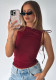 Autumn Women's Fashion Trend Casual Solid Color Lace-Up Vest Top