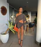 Summer Beach Holidays Sunscreen Breathable Long Sleeve Two Piece Skirt Set