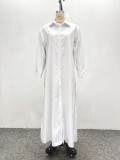 Casual Fashion Loose Shirt African Long Sleeve Women's Dress