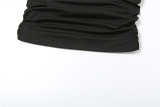 Spring Summer Women's Solid Color Sexy Slash Shoulder Slim Short Crop Top