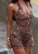 Summer Sexy Hollow Ruffle Halter Neck Jumpsuit