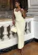 Spring Summer Women's Solid Color Slim Off Shoulder Two-Piece Slim Waist Strap Skirt Set