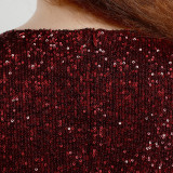 Spring and Summer Long Sequin Plus-Size Formal Party Evening Dress