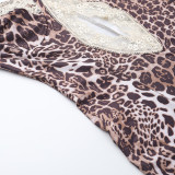 Summer Leopard Slit Strap Women's Dress