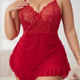 Women lace uniform temptation Sexy Lingerie Women Two Piece Set