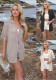 Women Spring Summer Turndown Collar Casual Short Sleeve Knitting Top