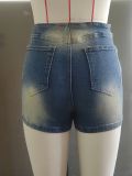 Women Summer Sexy Zipper Washed Skirt