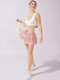 Women Summer Lace-up Pleated Skirt