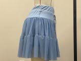Women Summer Lace-up Pleated Skirt