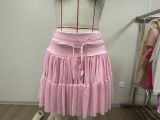 Women Summer Lace-up Pleated Skirt