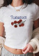 Women summer street fruit print short-sleeved Crop T-shirt