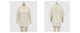 Women Spring Summer Turndown Collar Casual Short Sleeve Knitting Top