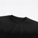 Women Summer Street Letter Print Sexy Crop Short Sleeve T-shirt