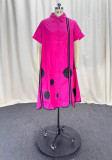 Plus Size Women Summer Lace Print Maxi Dress
