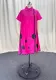 Plus Size Women Summer Lace Print Maxi Dress