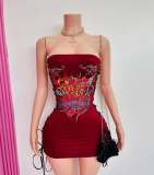 Women Printed Sexy Bodycon Dress