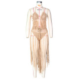 Women's Fashion Sexy Knitting Crochet Beachwear Set