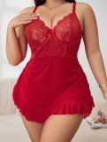 Women lace uniform temptation Sexy Lingerie Women Two Piece Set