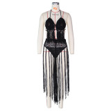 Women's Fashion Sexy Knitting Crochet Beachwear Set