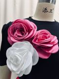 Women African Flower Rose Skirt