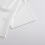Women Round Neck Short Sleeve Lip Letter Print Summer T-shirt