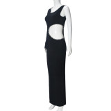 Summer Style Trend Hollow Diamond Single-Sleeve Women's Dress