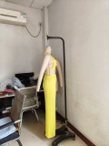 Women Halter Neck Strapless gathered tie rope wide leg jumpsuit