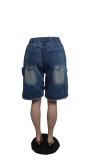 Women's Fashion Loose Casual Zipper Pocket Denim Shorts