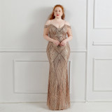 Long Sequin Super Plus Size Beauty Formal Party Evening Dress