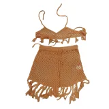 Knitting Mesh Beach Two-Piece Skirt Set
