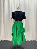 Women African Flower Rose Skirt