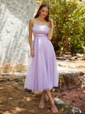 Purple Strap Formal Party Dress