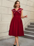 Plus Size Sleeveless Chic Elegant Formal Party A-Line Dress
