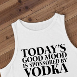 Women Summer Letter Print Crop Tank Top