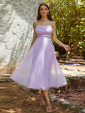 Purple Strap Formal Party Dress