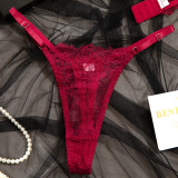 Women Summer Lace Breathable Sexy Lingerie Two Piece Set