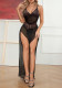 Erotic Transparent lingerie Sexy See Through Mesh Strap Slit Night Dress