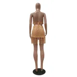 Knitting Mesh Beach Two-Piece Skirt Set