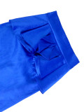 Turned-Down Collar See-Through Puff-Sleeve Ruffle-Waist Slim Party Skirt Suit