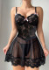 Erotic Transparent lingerie Sexy See Through Lace Strap Night Dress