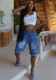 Women's Fashion Loose Casual Zipper Pocket Denim Shorts
