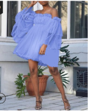 Solid Color High-Waist Strap Chic Dress