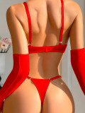 Erotic lingerie Sexy Heart Shape Bra Bikini Set