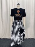 Women African Flower Rose Skirt