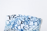 Summer Fashion Strapless Tie-Dye Print Two-Piece Skirt Set